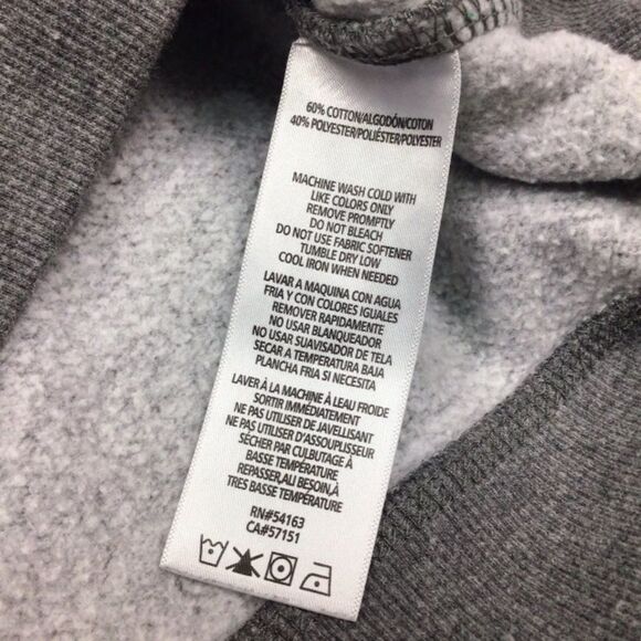 Tommy Hilfiger 90's Y2K Cropped Long Sleeve Sweatshirt Gray Black Medium Preppy - Picture 3 of 4